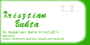 krisztian bukta business card